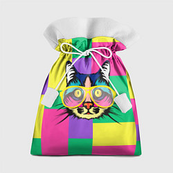 Подарочный мешок Кот в стиле поп-арт