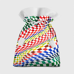 Подарочный мешок Разноцветная оптическая иллюзия