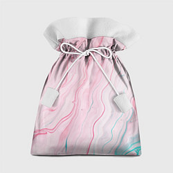 Мешок для подарков Розовые и голубые линии и краски, цвет: 3D-принт