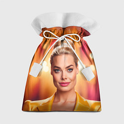 Мешок для подарков Нейросеть - Барби Марго Робби, цвет: 3D-принт