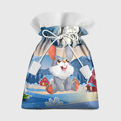 Мешок для подарков Зайчонок смотрит вверх, цвет: 3D-принт