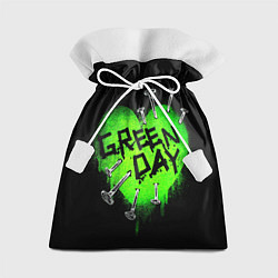 Мешок для подарков Green day heart nails, цвет: 3D-принт