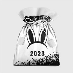 Мешок для подарков 2023 Кролик ушки на светлом, цвет: 3D-принт