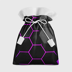 Мешок для подарков Крупные неоновые соты, цвет: 3D-принт