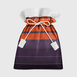Мешок для подарков Полосатый фиолетово-оранжевый узор, цвет: 3D-принт