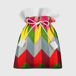 Подарочный мешок Разноцветный ромбический абстрактный паттерн