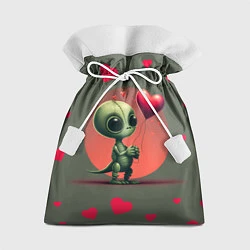 Мешок для подарков Влюбленный инопланетянин, цвет: 3D-принт