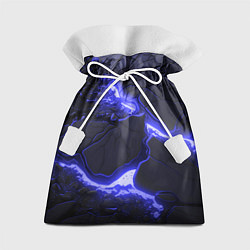 Мешок для подарков Красивая синяя неоновая лава, цвет: 3D-принт