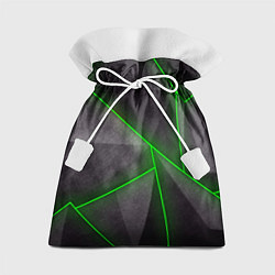 Мешок для подарков Stripes Abstract green, цвет: 3D-принт