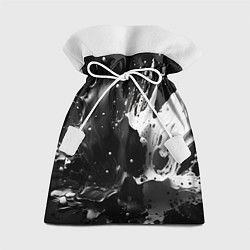 Мешок для подарков Брызги красок - белая и черная, цвет: 3D-принт