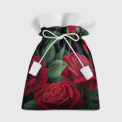 Подарочный мешок Много красных роз