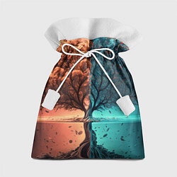 Мешок для подарков Таинственное дерево в озере, цвет: 3D-принт