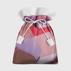 Подарочный мешок Розовое абстрактное множество кубов