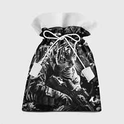 Мешок для подарков Тигр воин спецназа, цвет: 3D-принт