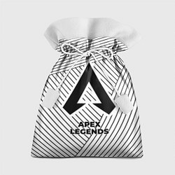Мешок для подарков Символ Apex Legends на светлом фоне с полосами, цвет: 3D-принт