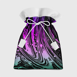 Мешок для подарков Неоновые цвета брызги краски гранжевая текстура, цвет: 3D-принт