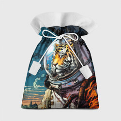 Мешок для подарков Тигр космонавт на далекой планете, цвет: 3D-принт