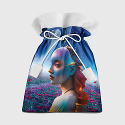 Мешок для подарков Девушка с похожей планеты, цвет: 3D-принт