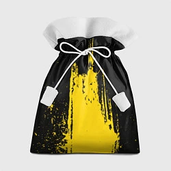 Мешок для подарков Фонтан бурлящей желтой краски, цвет: 3D-принт