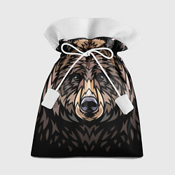 Мешок для подарков Медведь в этническом стиле, цвет: 3D-принт