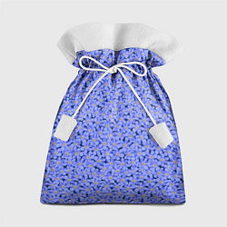 Мешок для подарков Незабудки цветочный паттерн на темном фоне, цвет: 3D-принт