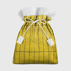 Мешок для подарков Жёлтый фон и чёрные параллельные линии, цвет: 3D-принт