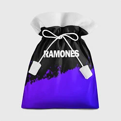 Мешок для подарков Ramones purple grunge, цвет: 3D-принт
