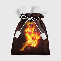 Мешок для подарков Пылающий фантастический конь, цвет: 3D-принт