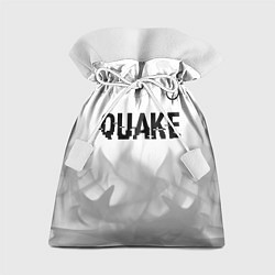 Мешок для подарков Quake glitch на светлом фоне: символ сверху, цвет: 3D-принт