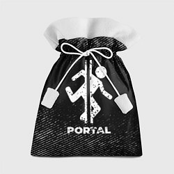 Мешок для подарков Portal с потертостями на темном фоне, цвет: 3D-принт