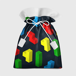 Мешок для подарков Крупные фигуры из игры Тетрис, цвет: 3D-принт