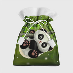 Мешок для подарков Панда на дереве отдыхает, цвет: 3D-принт
