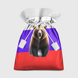 Подарочный мешок Медведь на флаге