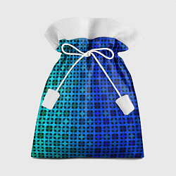Мешок для подарков Сине-зеленый геометрический узор, цвет: 3D-принт