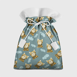 Мешок для подарков Кот в облоках, цвет: 3D-принт