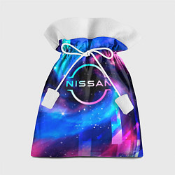 Мешок для подарков Nissan неоновый космос, цвет: 3D-принт