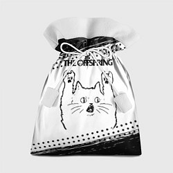 Мешок для подарков The Offspring рок кот на светлом фоне, цвет: 3D-принт