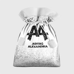 Мешок для подарков Asking Alexandria с потертостями на светлом фоне, цвет: 3D-принт
