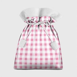 Мешок для подарков Барби-розовый: клетка, цвет: 3D-принт