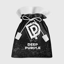Мешок для подарков Deep Purple с потертостями на темном фоне, цвет: 3D-принт