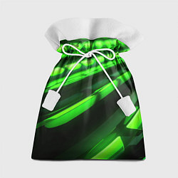 Подарочный мешок Green neon abstract