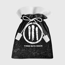 Мешок для подарков Three Days Grace с потертостями на темном фоне, цвет: 3D-принт