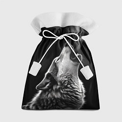 Мешок для подарков Воющий волк в ночи, цвет: 3D-принт
