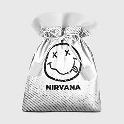 Мешок для подарков Nirvana с потертостями на светлом фоне, цвет: 3D-принт