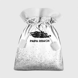 Мешок для подарков Papa Roach с потертостями на светлом фоне, цвет: 3D-принт