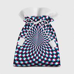 Мешок для подарков Оптическая иллюзия глитч, цвет: 3D-принт