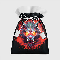 Мешок для подарков Кровожадный волк: Lupus pilum mutat, non mentem, цвет: 3D-принт