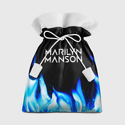 Мешок для подарков Marilyn Manson blue fire, цвет: 3D-принт