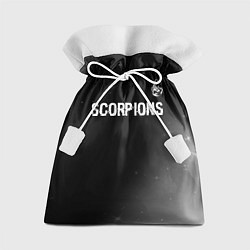 Мешок для подарков Scorpions glitch на темном фоне: символ сверху, цвет: 3D-принт