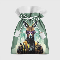 Подарочный мешок Cool kangaroo - cyberpunk